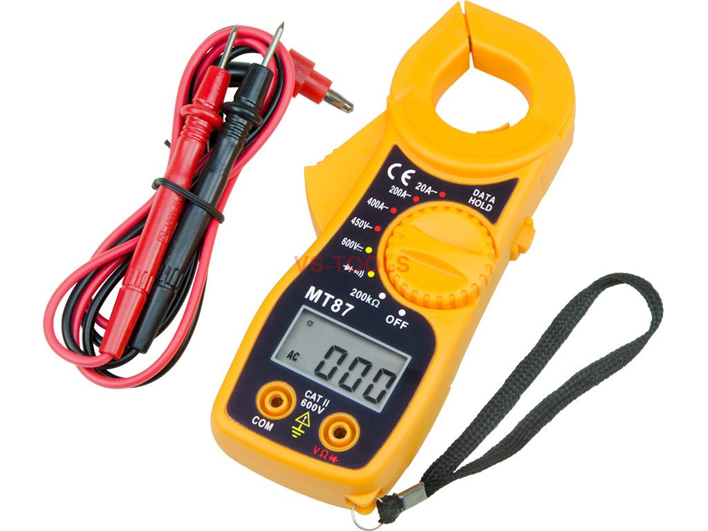 Digital LCD Clamp Multimeter AC/DC Voltmeter Ammeter Ohms